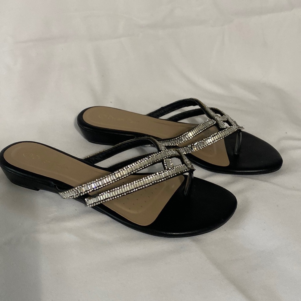 Sandals, stone accents